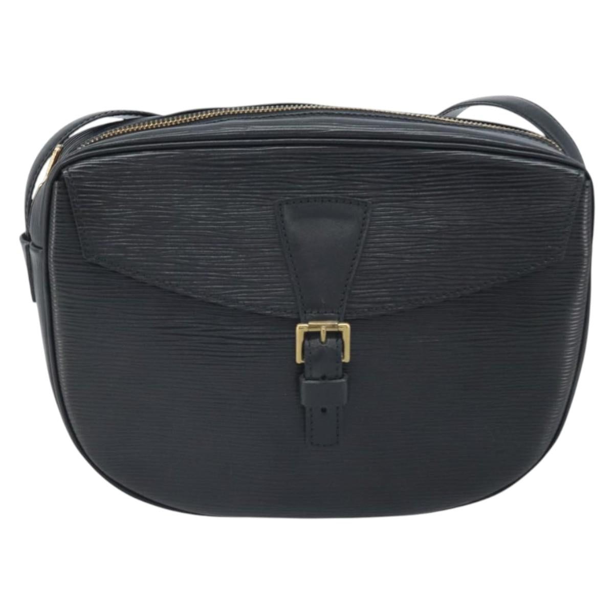 LOUIS VUITTON Epi Jeune Fille MM Shoulder Bag Black M52152 LV Auth ka2241