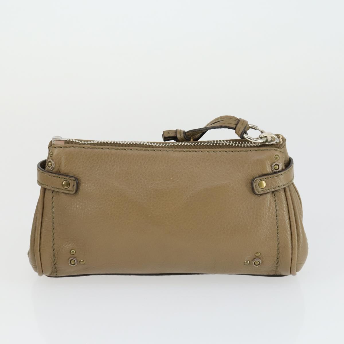 Chloe Paddington Hand Bag Leather Beige Gold Silver Auth ka2248SAV