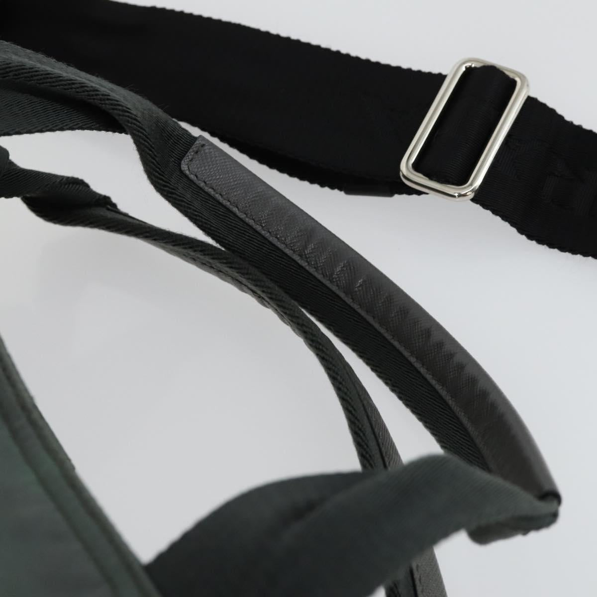 PRADA Tote Bag Nylon 2way Gray Silver Auth ka2252