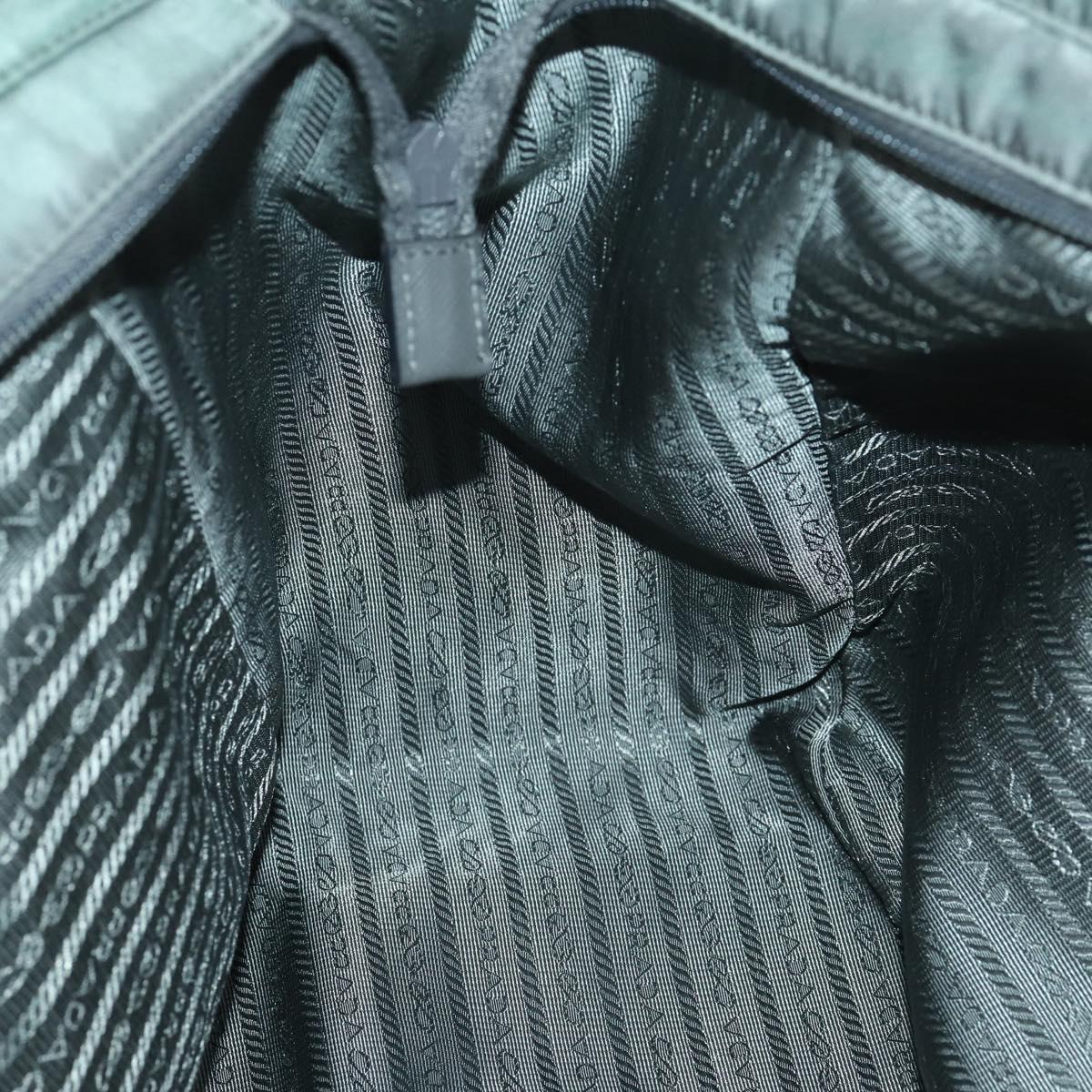 PRADA Tote Bag Nylon 2way Gray Silver Auth ka2252
