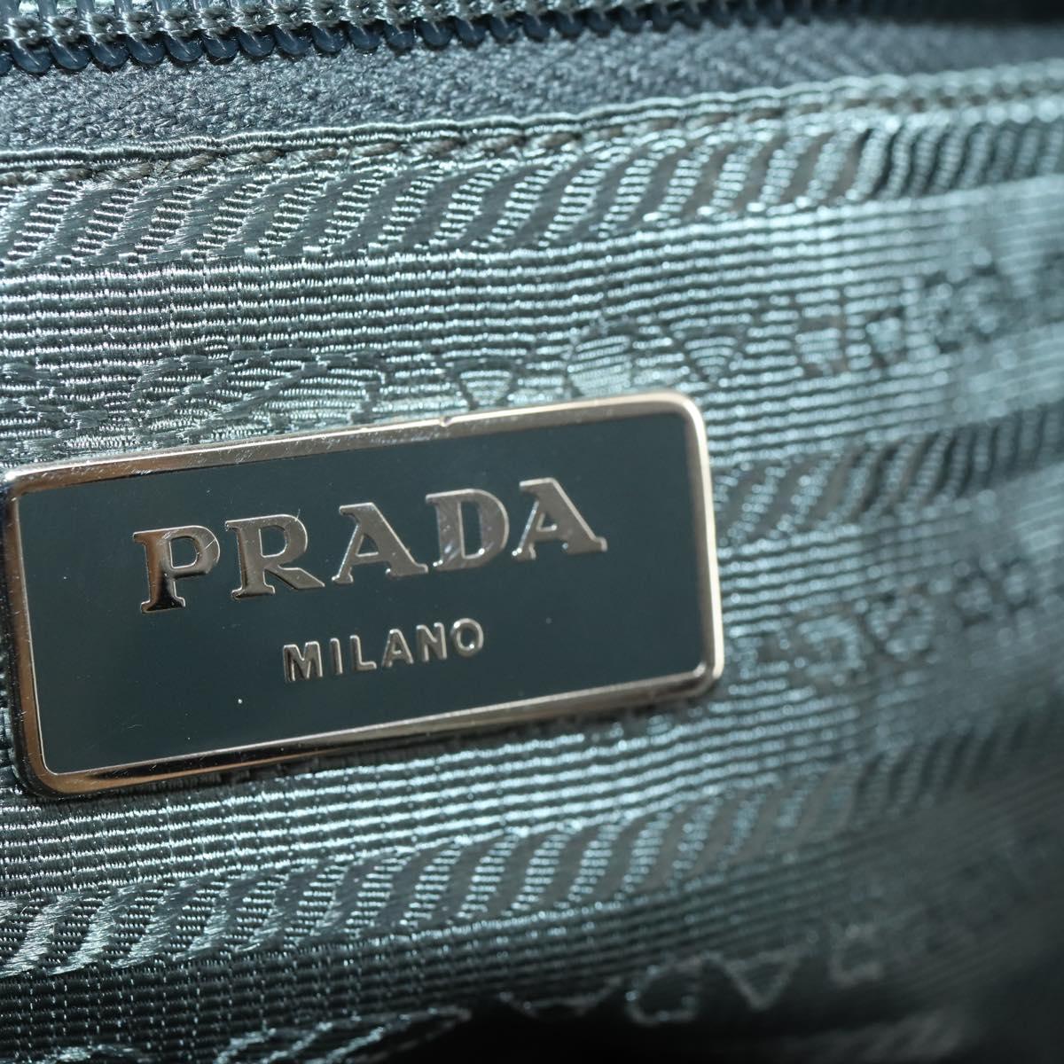 PRADA Tote Bag Nylon 2way Gray Silver Auth ka2252
