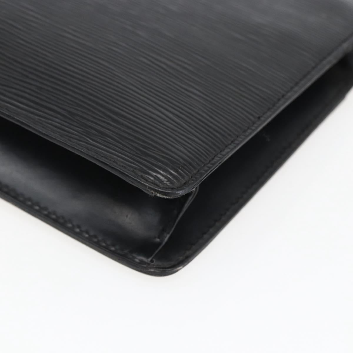 LOUIS VUITTON Epi Pochette Homme Clutch Bag Black M52522 LV Auth ka2258