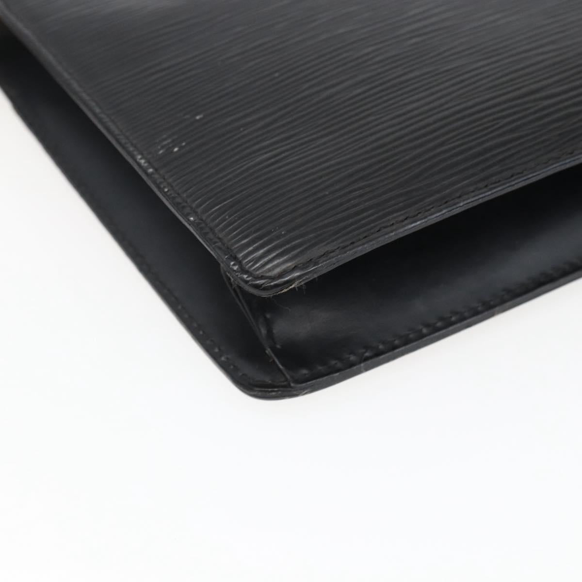 LOUIS VUITTON Epi Pochette Homme Clutch Bag Black M52522 LV Auth ka2258