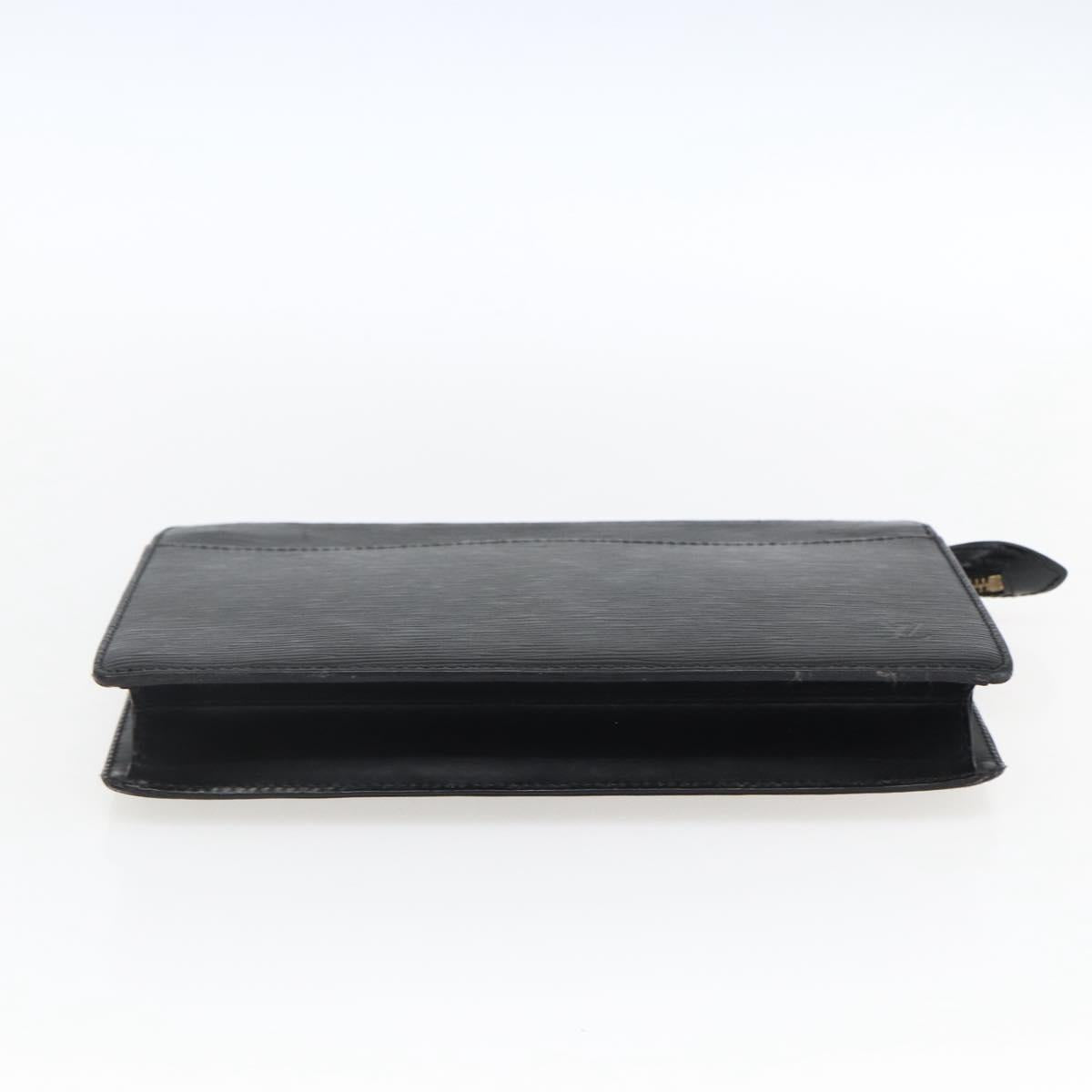 LOUIS VUITTON Epi Pochette Homme Clutch Bag Black M52522 LV Auth ka2258