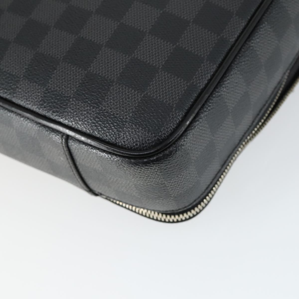 LOUIS VUITTON Damier Grafitte Steve Business Bag 2way N58030 LV Auth ka2281