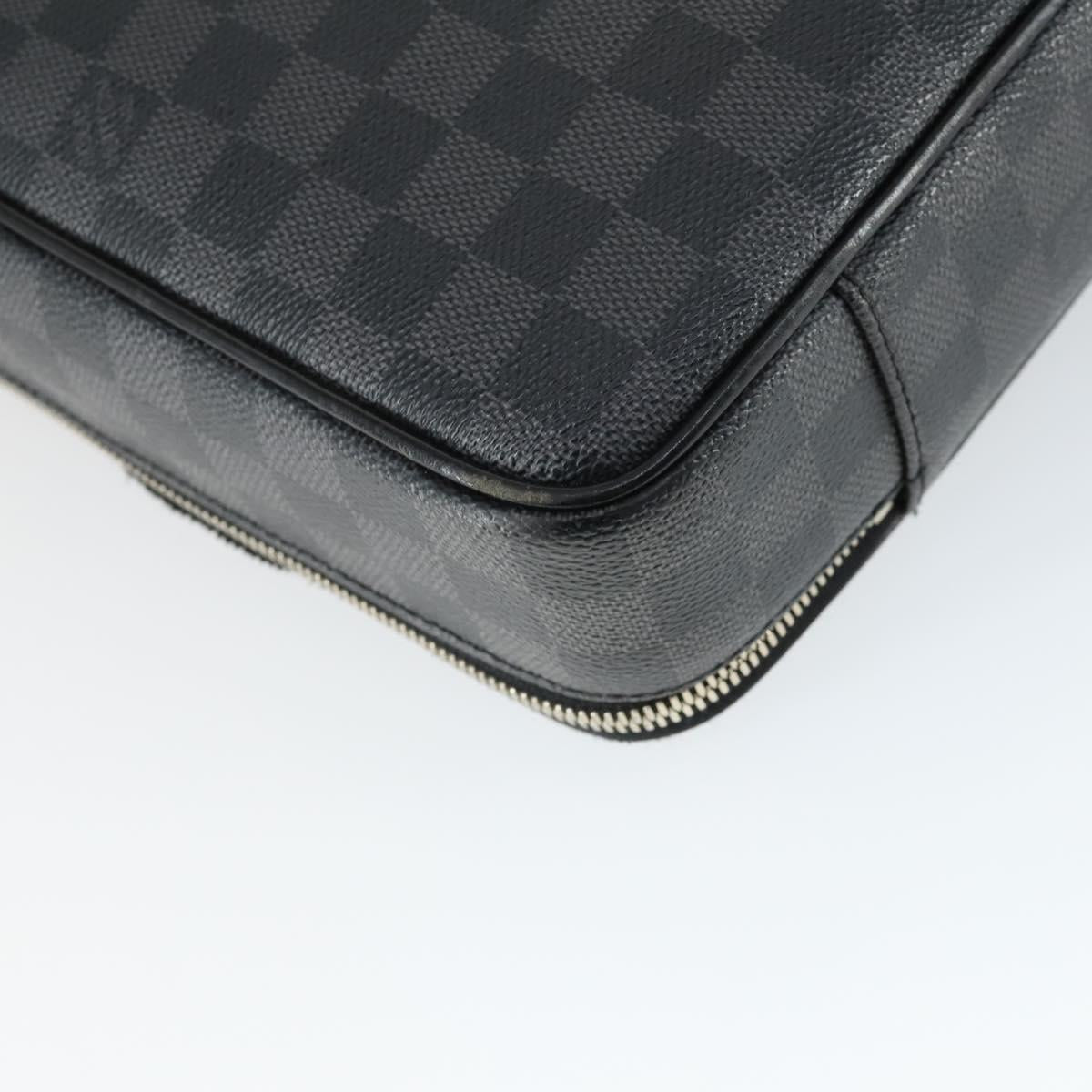 LOUIS VUITTON Damier Grafitte Steve Business Bag 2way N58030 LV Auth ka2281