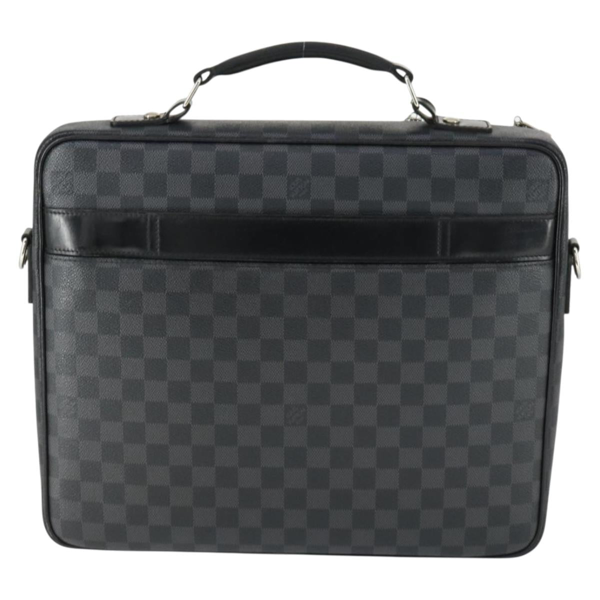 LOUIS VUITTON Damier Grafitte Steve Business Bag 2way N58030 LV Auth ka2281