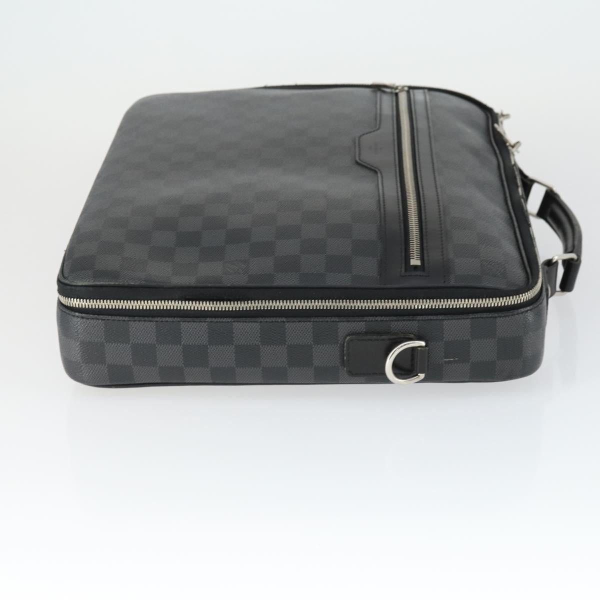 LOUIS VUITTON Damier Grafitte Steve Business Bag 2way N58030 LV Auth ka2281