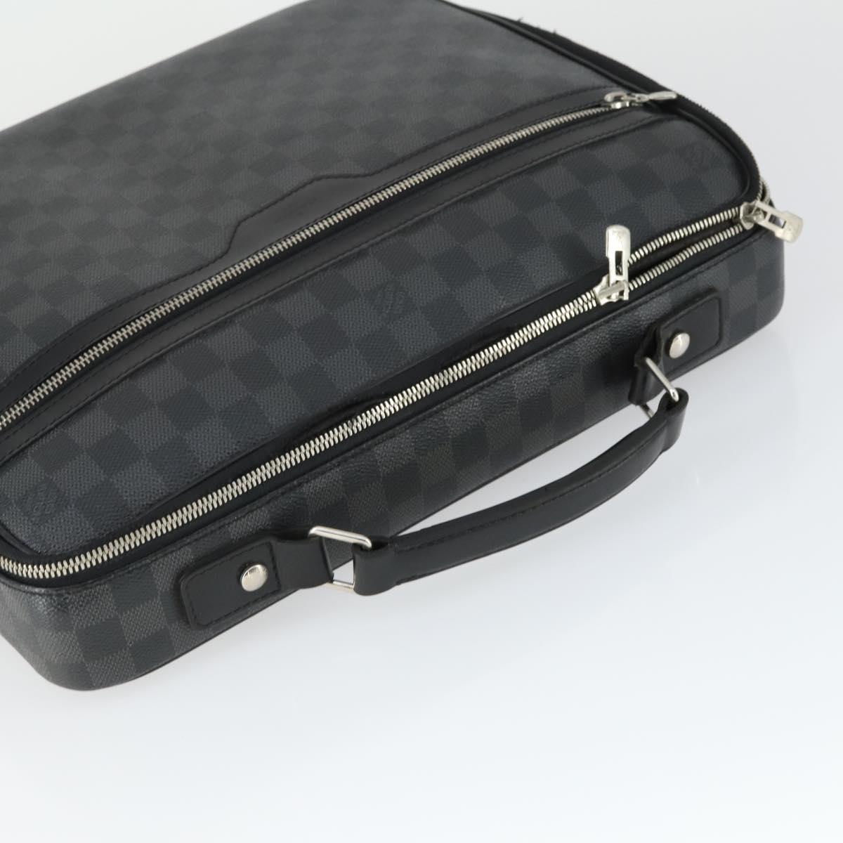 LOUIS VUITTON Damier Grafitte Steve Business Bag 2way N58030 LV Auth ka2281