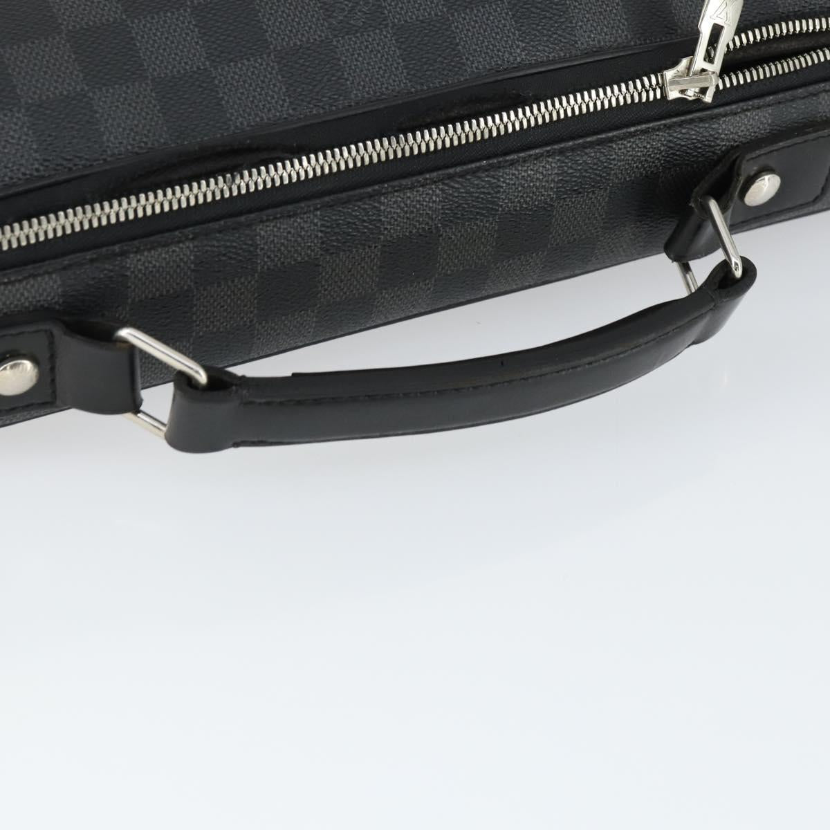LOUIS VUITTON Damier Grafitte Steve Business Bag 2way N58030 LV Auth ka2281