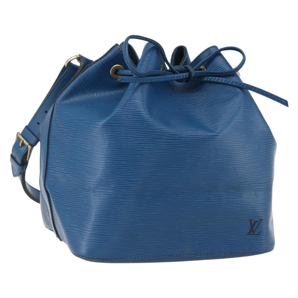 LOUIS VUITTON Epi Petit Noe Shoulder Bag Blue M44105 LV Auth ka2285