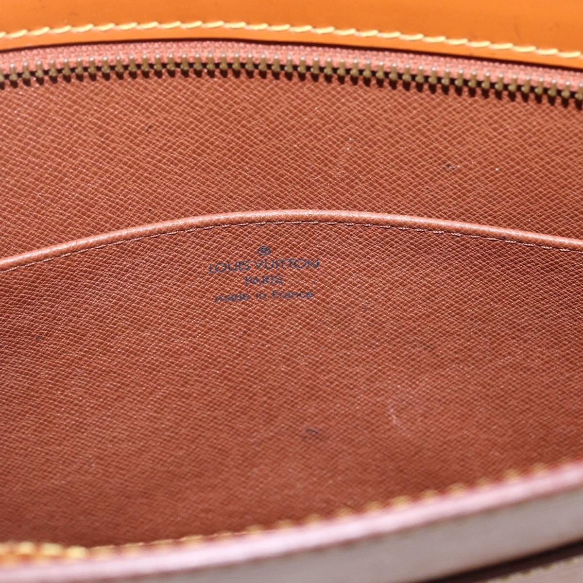 LOUIS VUITTON Epi Pochette Homme Bag Brown Zipangu Gold M52528 LV Auth ka2290