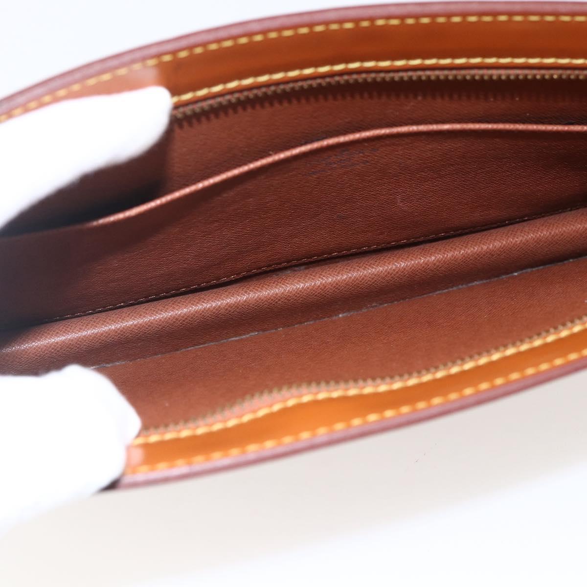 LOUIS VUITTON Epi Pochette Homme Bag Brown Zipangu Gold M52528 LV Auth ka2290