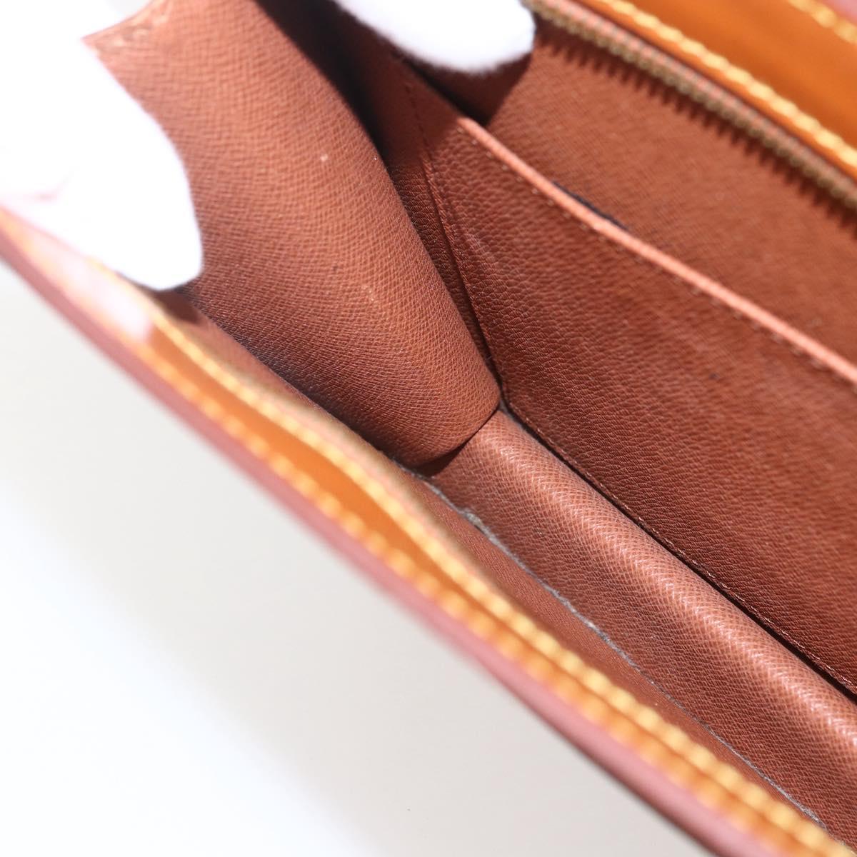 LOUIS VUITTON Epi Pochette Homme Bag Brown Zipangu Gold M52528 LV Auth ka2290