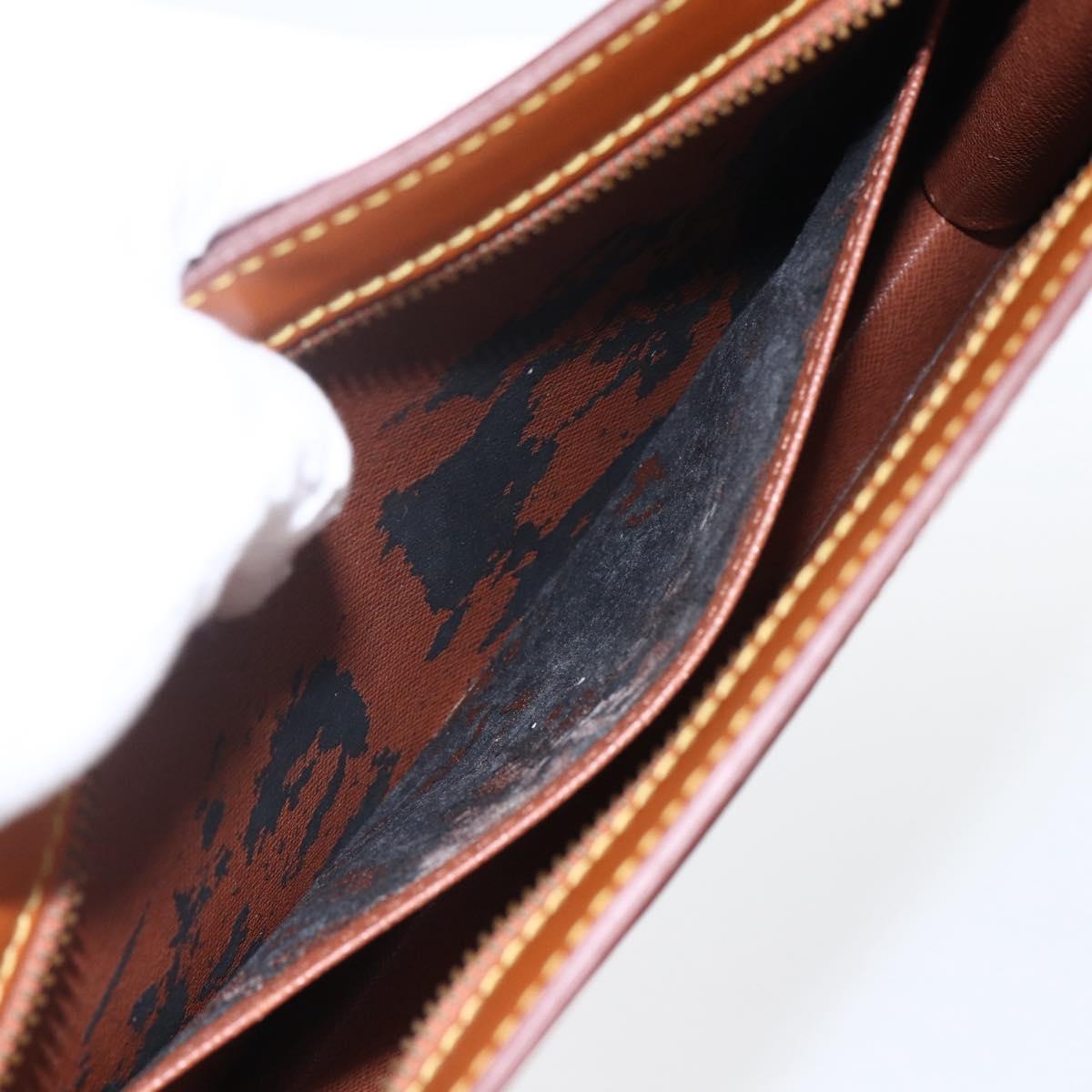 LOUIS VUITTON Epi Pochette Homme Bag Brown Zipangu Gold M52528 LV Auth ka2290