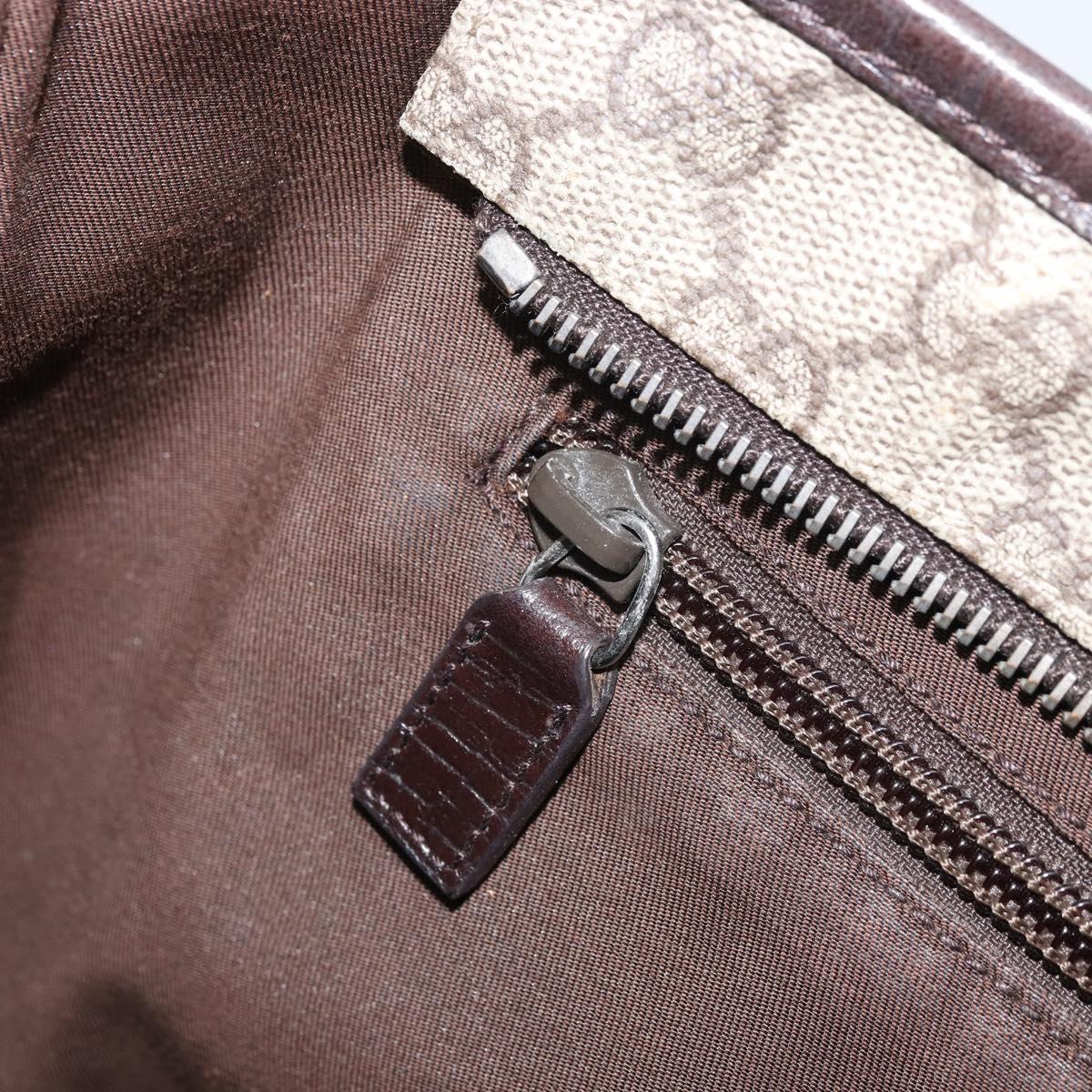 GUCCI GG Supreme Tote Bag PVC Beige Silver 181086 Auth ka2296