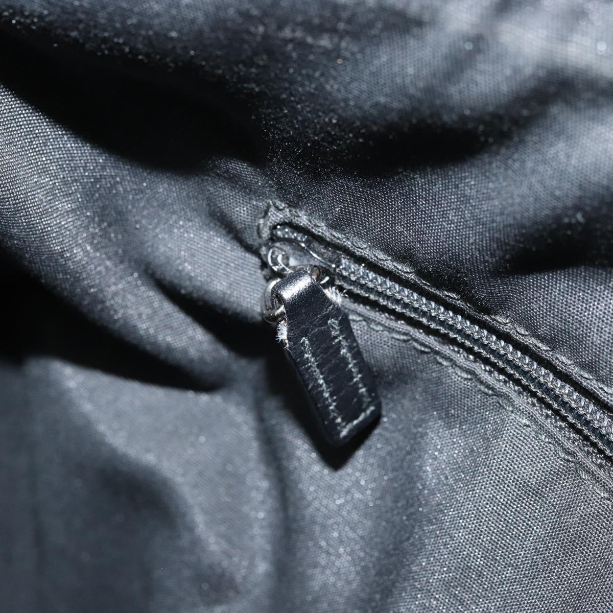 GUCCI GG Canvas Shoulder Bag Black Silver 272380 Auth ka2298A