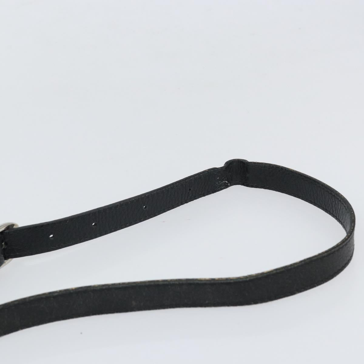 GUCCI GG Canvas Shoulder Bag Black Silver 272380 Auth ka2298A
