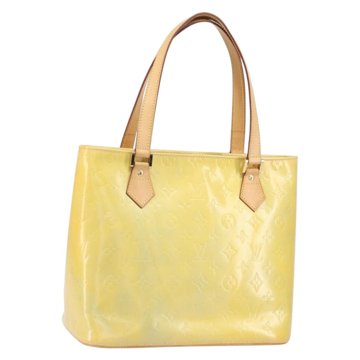 LOUIS VUITTON Monogram Vernis Houston Hand Bag Gris M91053 LV Auth ka2307
