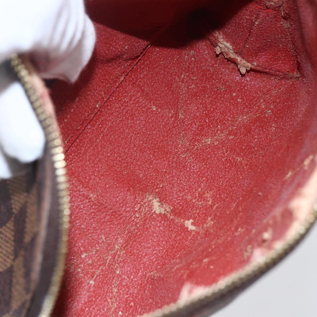 LOUIS VUITTON Damier Ebene Pochette Cosmetic PM Pouch N47516 LV Auth ka231