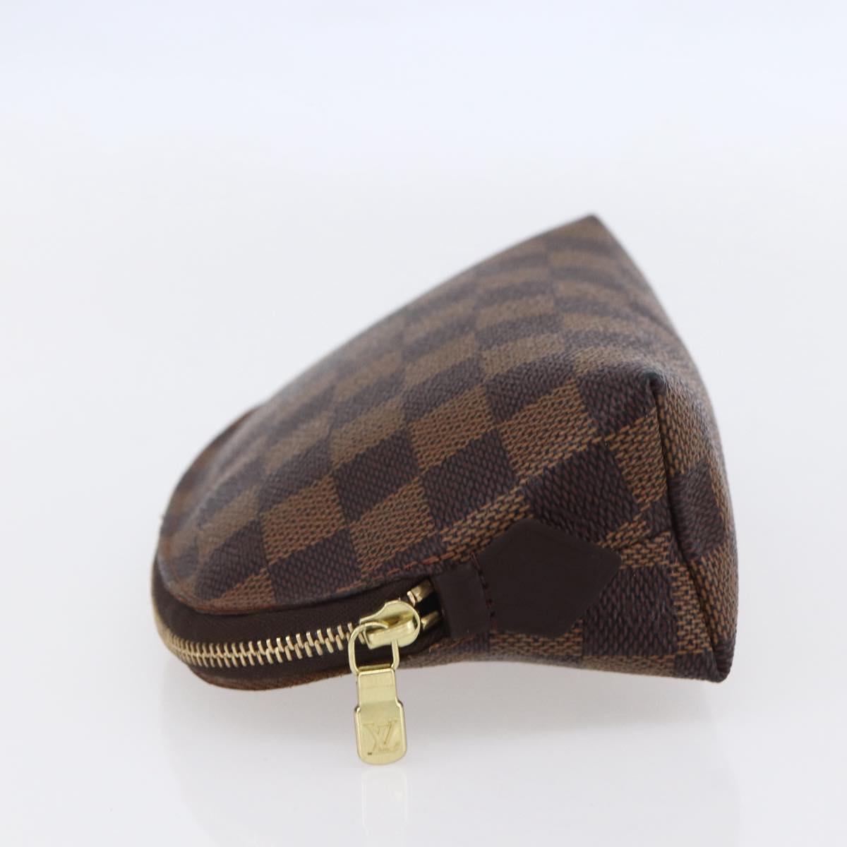 LOUIS VUITTON Damier Ebene Pochette Cosmetic PM Pouch N47516 LV Auth ka231