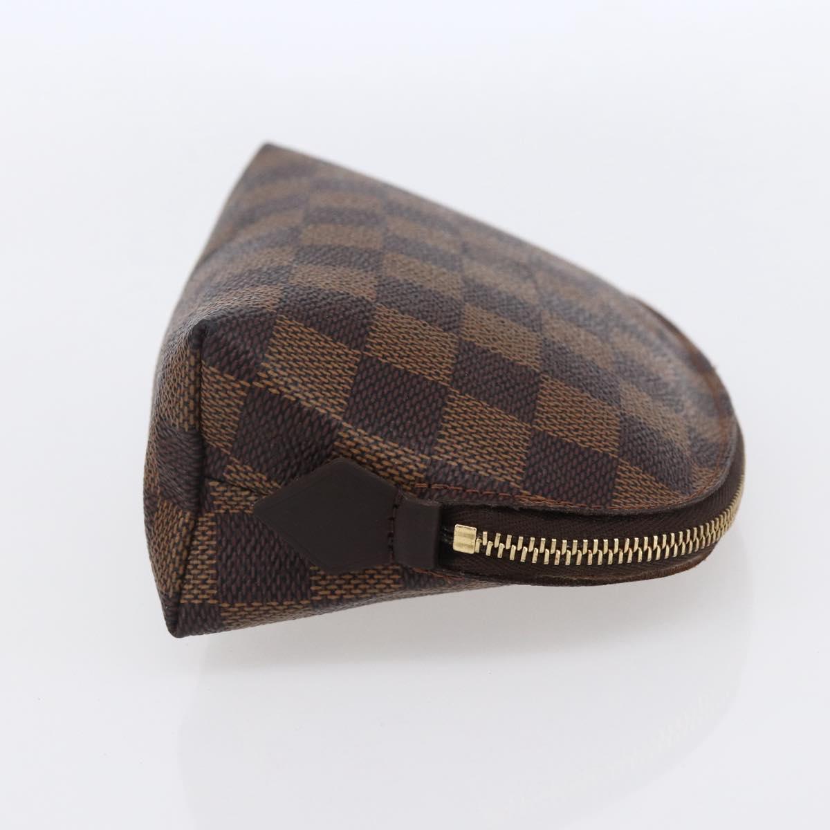 LOUIS VUITTON Damier Ebene Pochette Cosmetic PM Pouch N47516 LV Auth ka231