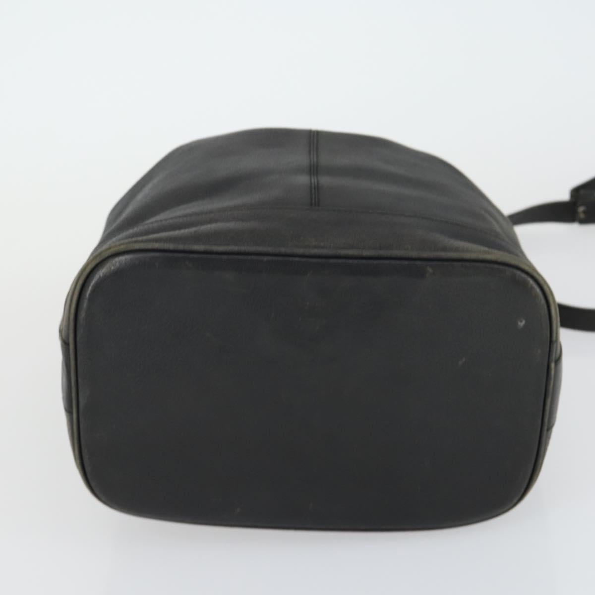 Burberrys BALLY Shoulder Bag Leather 2 Set Black Auth ka2315