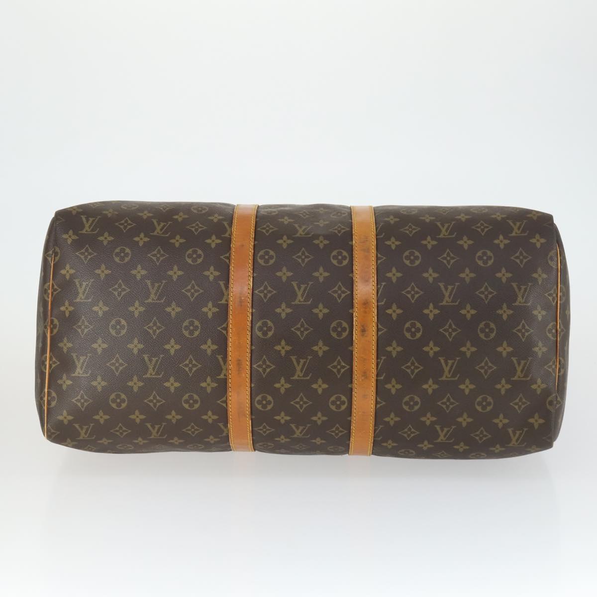 LOUIS VUITTON Monogram Keepall 55 Boston Bag M41424 LV Auth ka2325