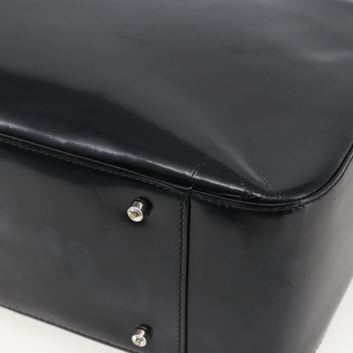GUCCI Hand Bag Patent leather Black Silver 000 1013 0504 Auth ka2334