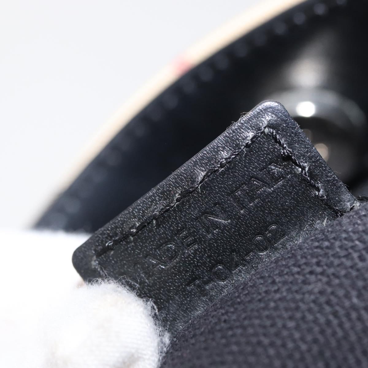 BURBERRY Nova Check Hand Bag PVC Beige Silver Auth ka234