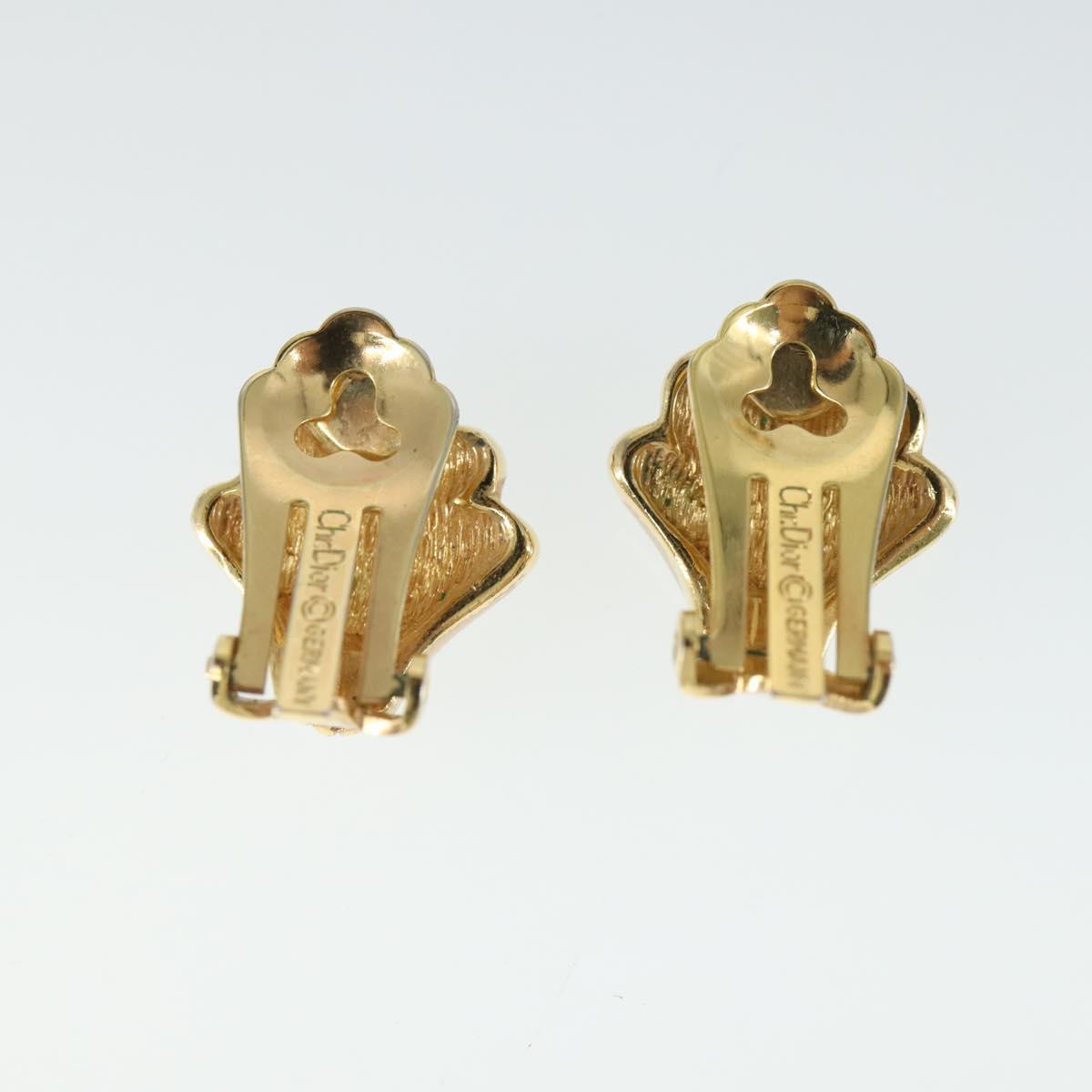 Christian Dior Earring metal 2 Set Gold Tone Auth ka2341