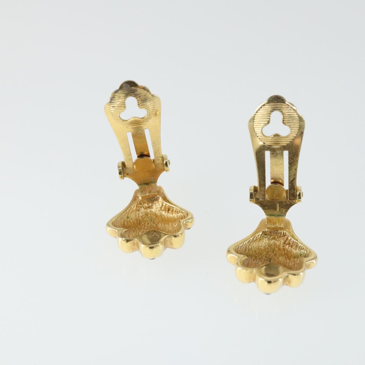 Christian Dior Earring metal 2 Set Gold Tone Auth ka2341