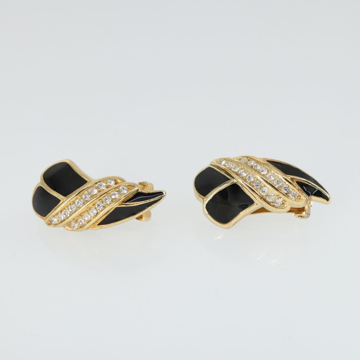 Christian Dior Earring metal 2 Set Gold Tone Auth ka2341