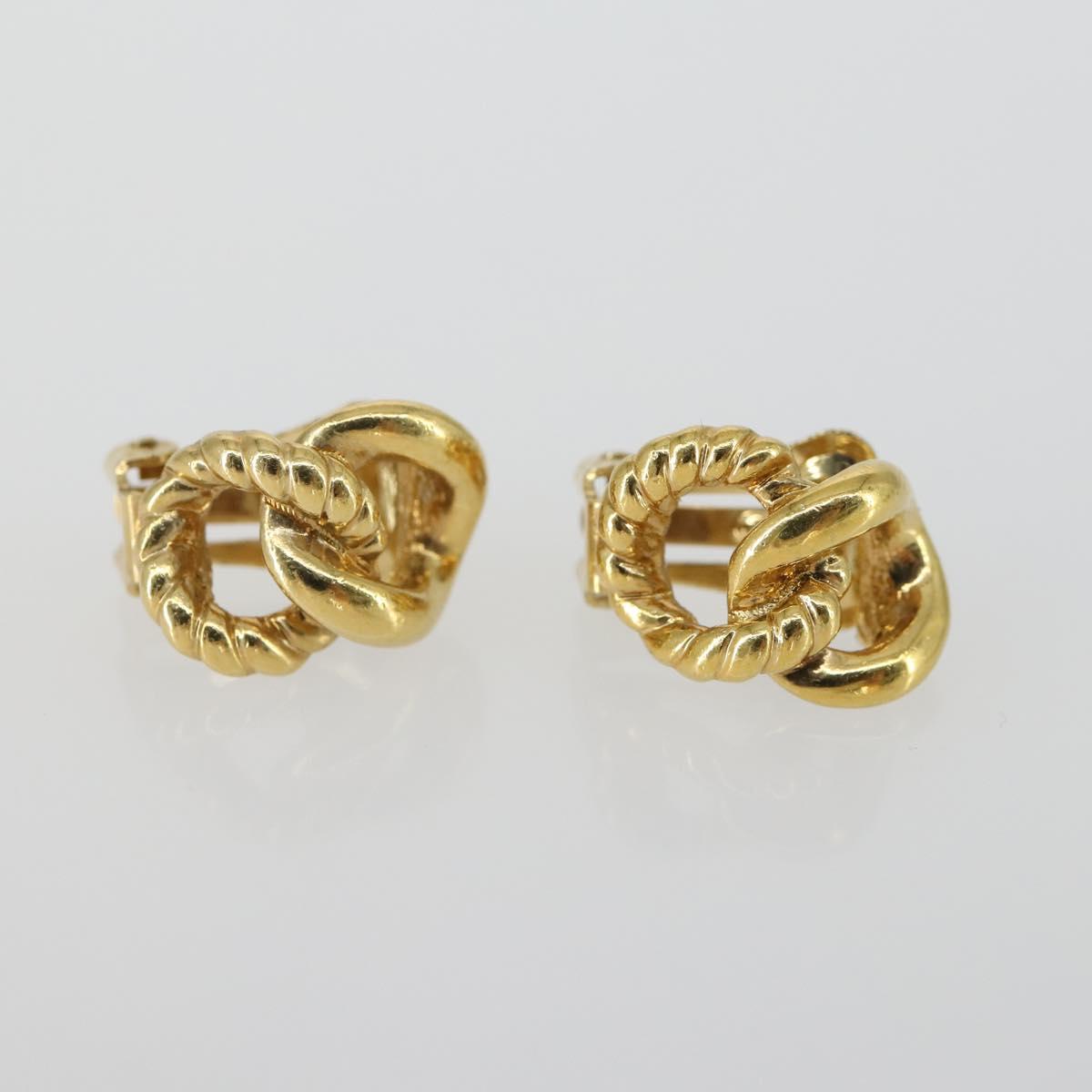 Christian Dior Earring metal 3 Set Gold Tone Auth ka2342