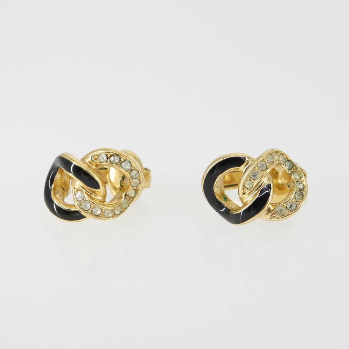 Christian Dior Earring metal 3 Set Gold Tone Auth ka2342