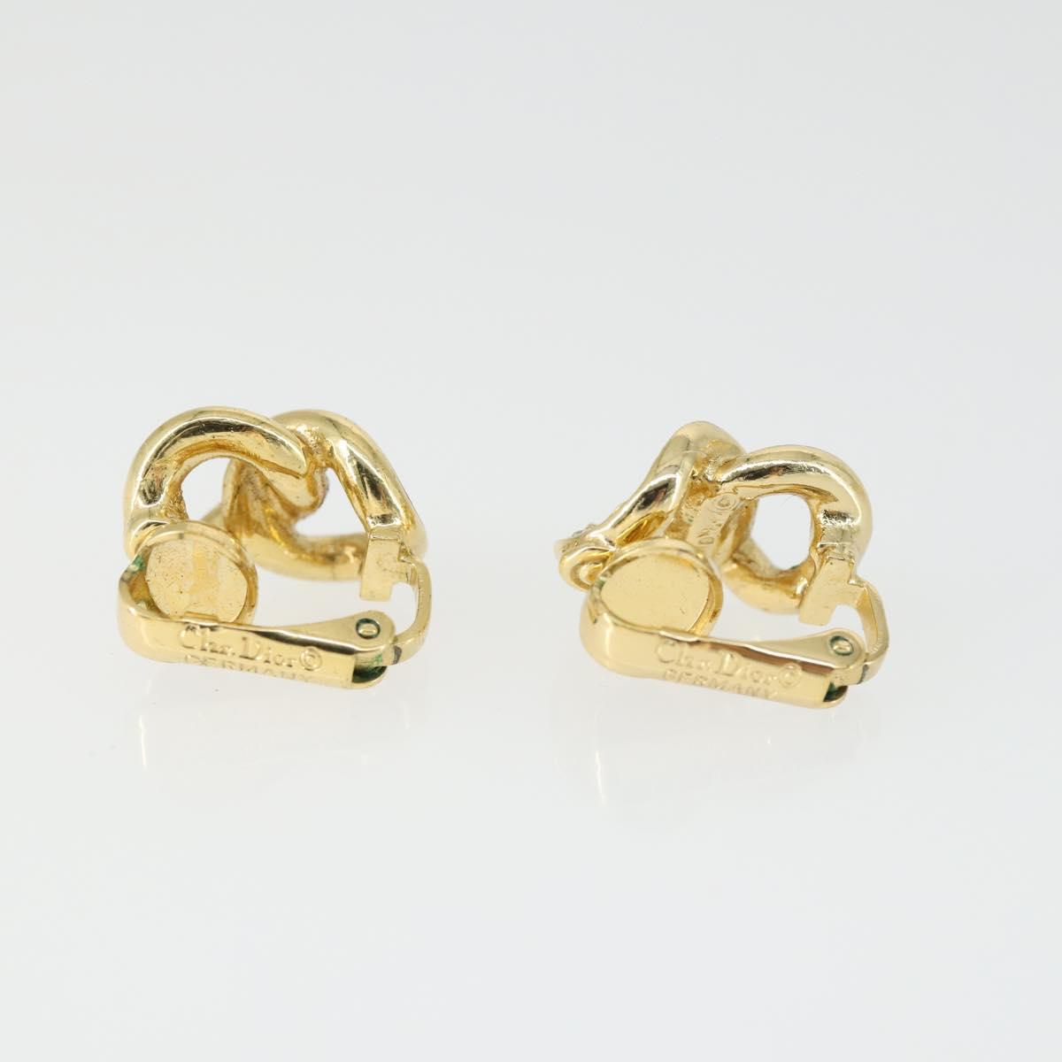 Christian Dior Earring metal 3 Set Gold Tone Auth ka2342
