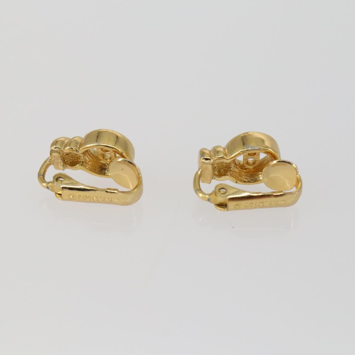 Christian Dior Earring metal 3 Set Gold Tone Auth ka2342