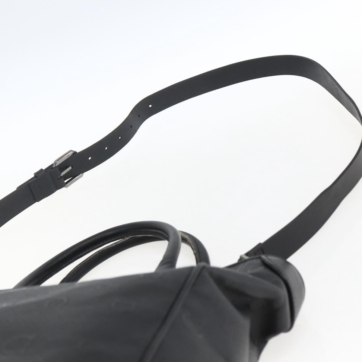 Salvatore Ferragamo Gancini Tote Bag Leather 2way Black Auth ka2346