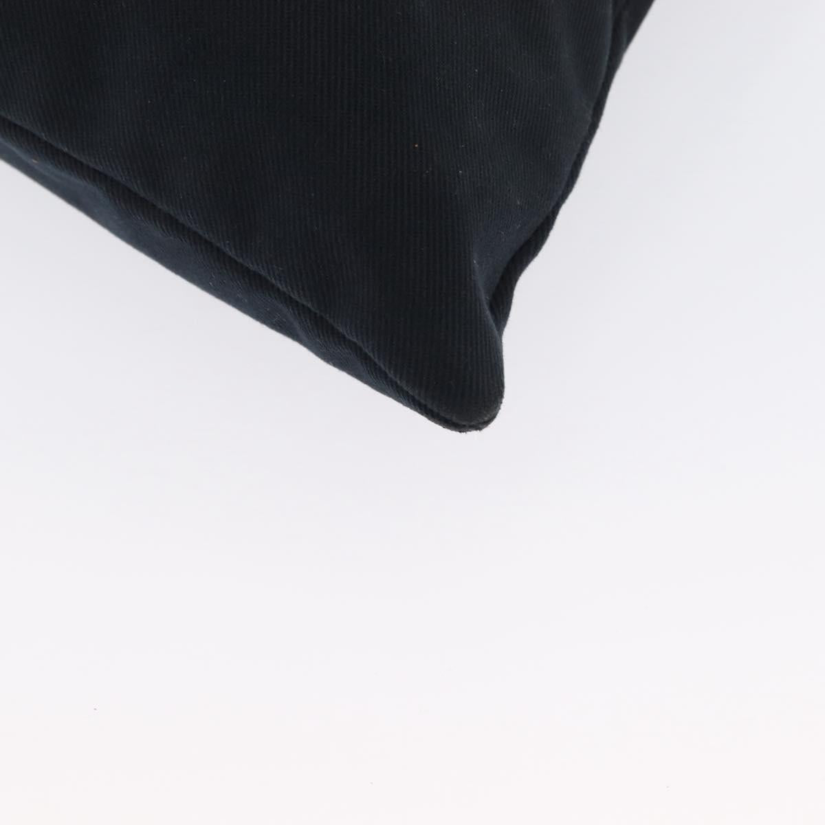 SAINT LAURENT Tote Bag Canvas Black Silver 121631 Auth ka2353