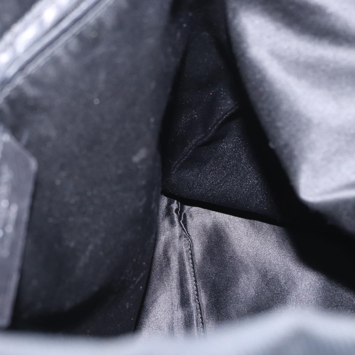 SAINT LAURENT Tote Bag Canvas Black Silver 121631 Auth ka2353