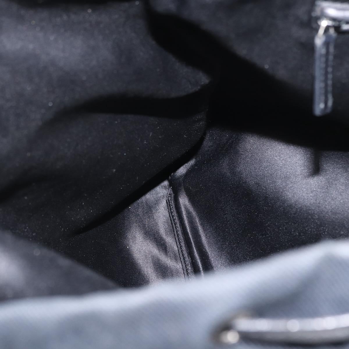 SAINT LAURENT Tote Bag Canvas Black Silver 121631 Auth ka2353