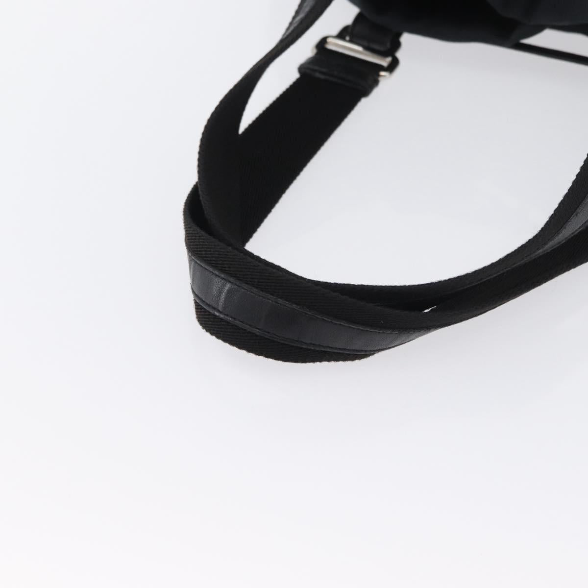 SAINT LAURENT Tote Bag Canvas Black Silver 121631 Auth ka2353