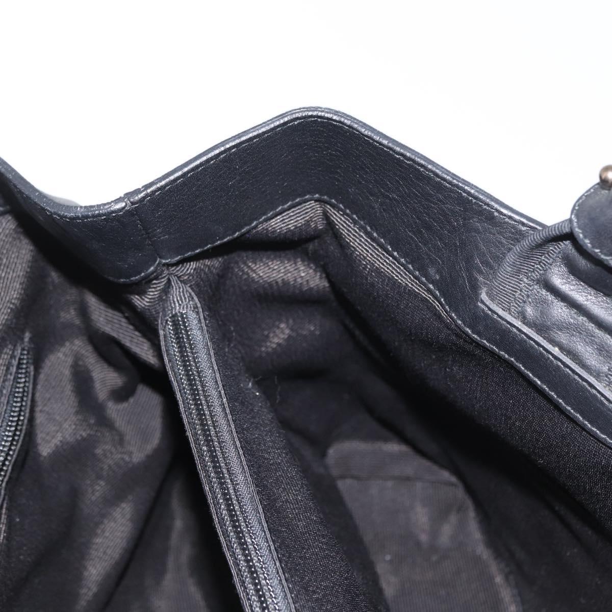 Salvatore Ferragamo Vara Ribbon Hand Bag Leather Black Auth ka2354