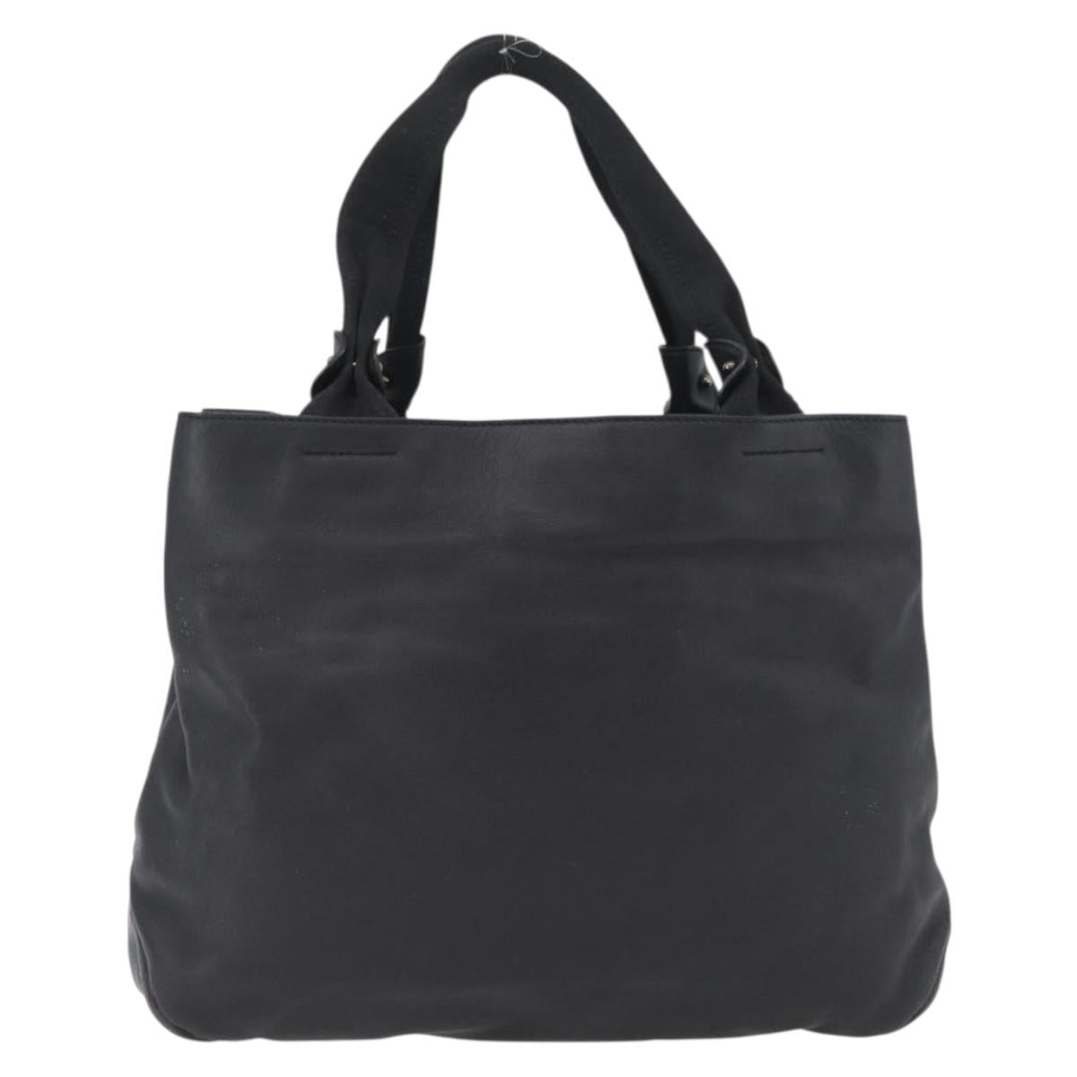 Salvatore Ferragamo Vara Ribbon Hand Bag Leather Black Auth ka2354