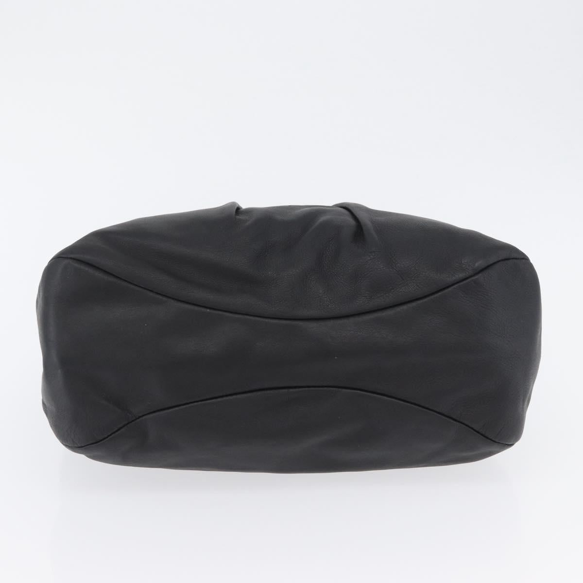 Salvatore Ferragamo Vara Ribbon Hand Bag Leather Black Auth ka2354