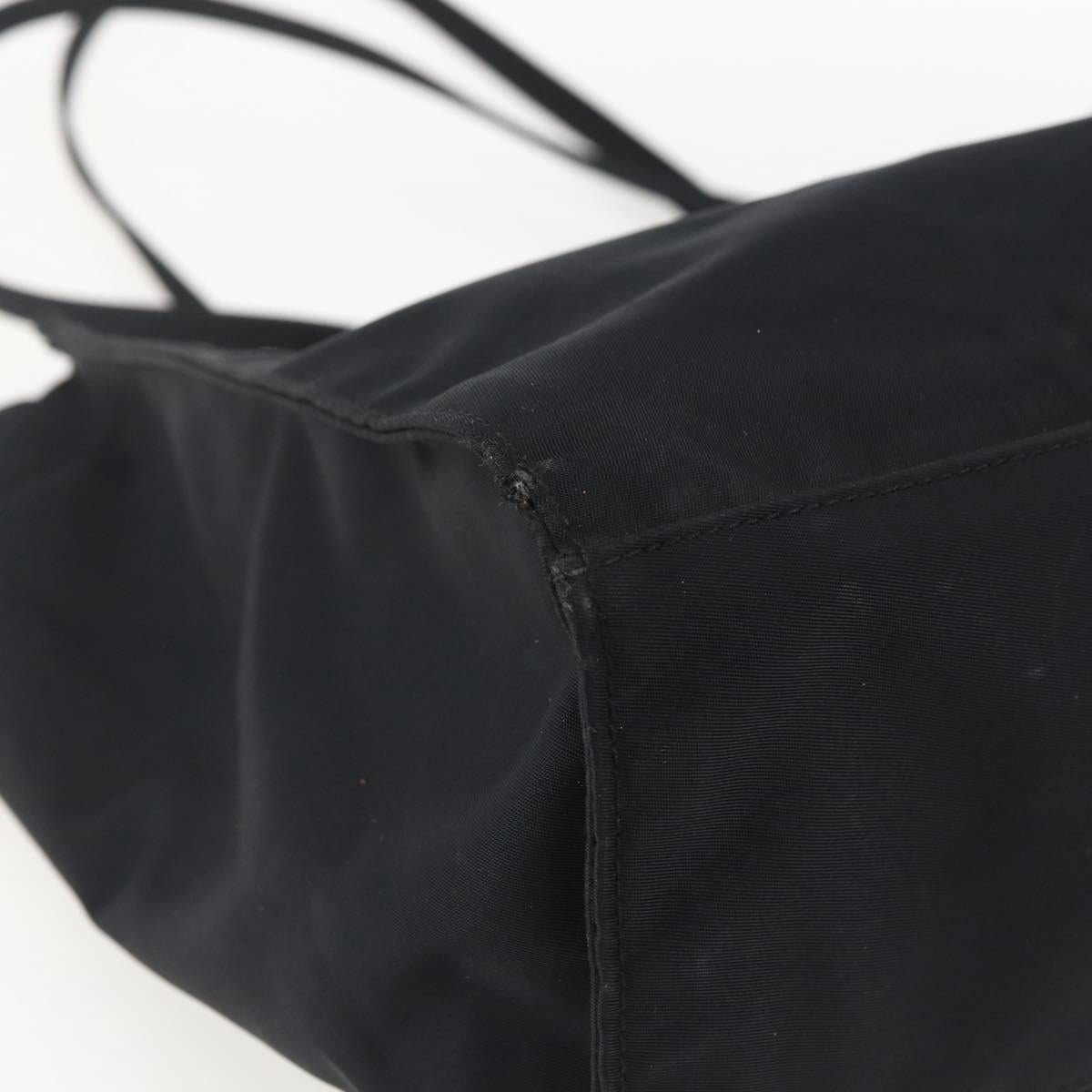 FENDI Tote Bag Nylon Black Silver Auth ka2357