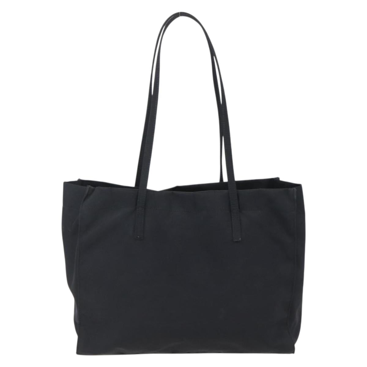 FENDI Tote Bag Nylon Black Silver Auth ka2357
