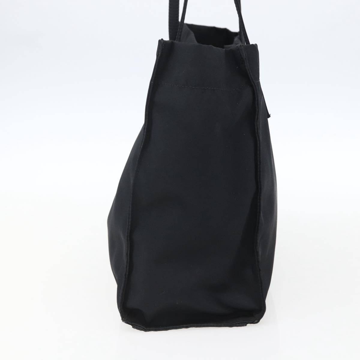 FENDI Tote Bag Nylon Black Silver Auth ka2357