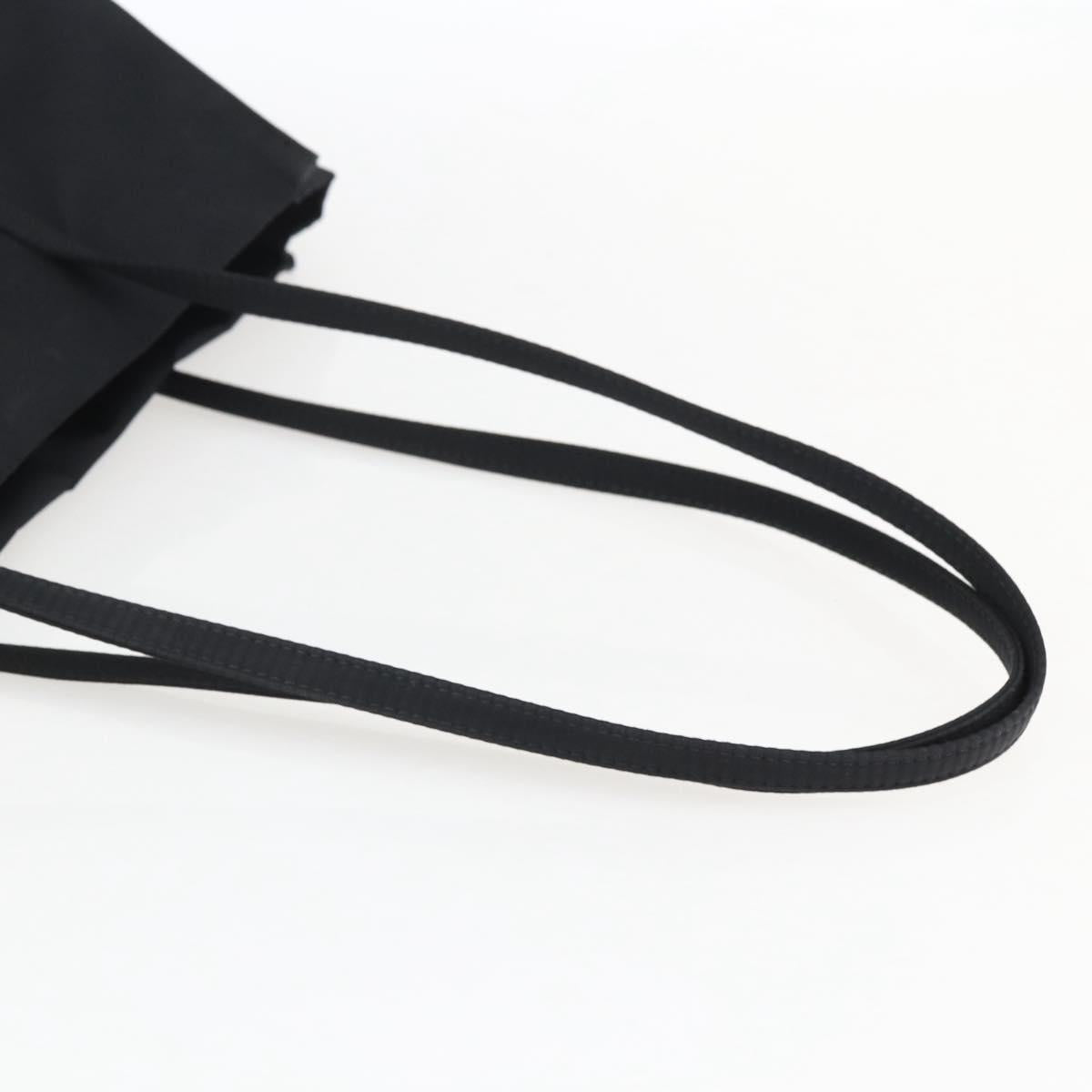 FENDI Tote Bag Nylon Black Silver Auth ka2357