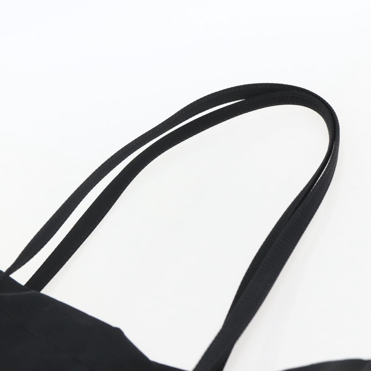 FENDI Tote Bag Nylon Black Silver Auth ka2357